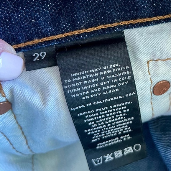 Men’s J brand raw kane dark wash men’s jeans - size 29 - Picture 4 of 8